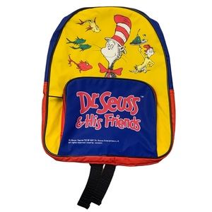 Vintage 1997 Dr. Seuss Cat In The Hat & Friends 12 Inch Bookbag Backpack